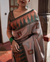KP CREATION Elegant Geometric Silk Saree Collection